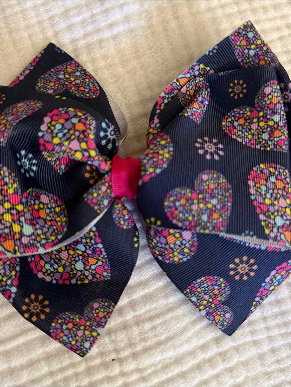Assorted Giant Hair Bows‎ - Multicolor Set-8 (Pink, Green, Blue, Black, Rainbow)
